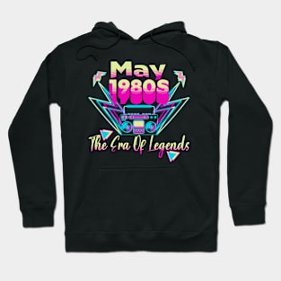 Birthday Boombox 1980s 80s Era Born Retro 1980 Hoodie